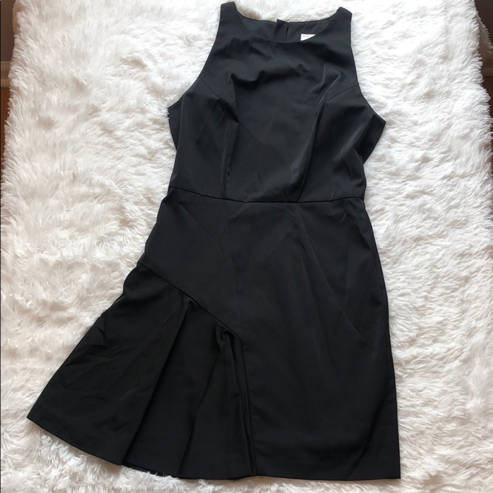 Milly Little Black Dress - Asymmetrical Ruffle Hem